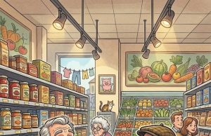 Two old guys were pushing their carts