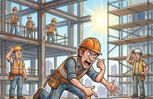 Construction worker on the 5th floor of a building needed a handsaw.