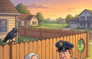A little old lady was walking down the street