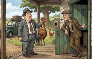 A Traveling Salesman Was Driving Through Farm.