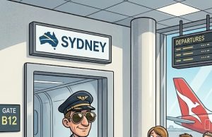 A woman was flying from Melbourne to Brisbane