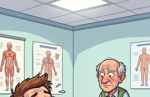 A man goes to the hospital