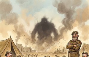 A soldier shows up for military training,