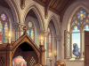 A teenage boy goes to church to confess his sins.