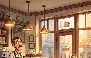 He Had No Idea Why Everyone in the Coffee Shop Was Staring at Him