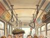 An old man gets on a bus.